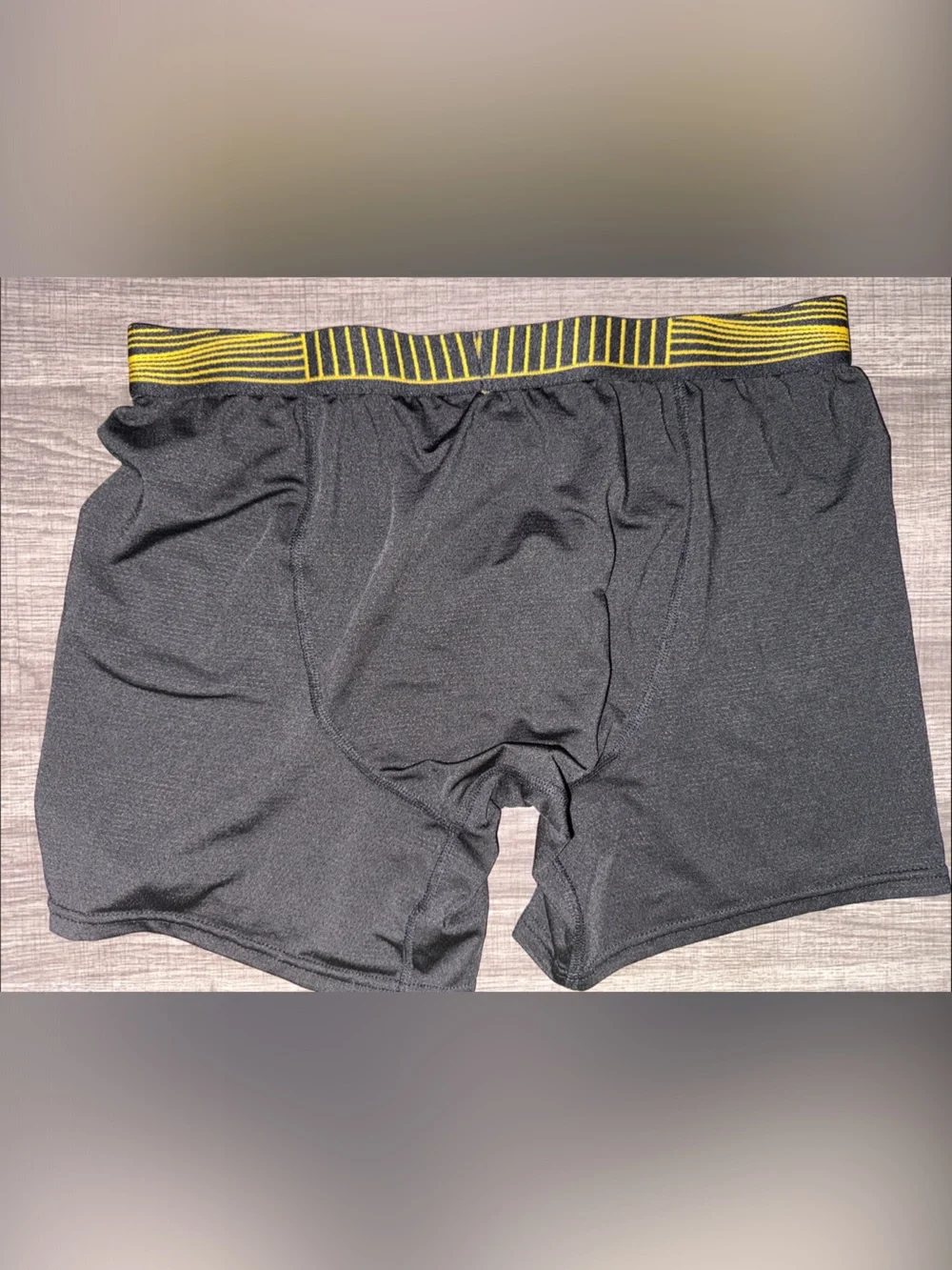 Men's Black Boxer Briefs with Yellow SPORT Waistband